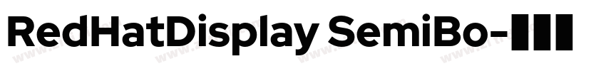 RedHatDisplay SemiBo字体转换